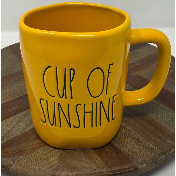 Rae Dunn By Magenta Yellow CUP OF SUNSHINE Ceramic Mug Farmhouse Home Decor - Picture 1 of 7
